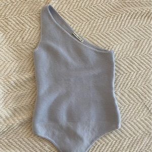 Abercrombie ribbed one-shoulder bodysuit - XS